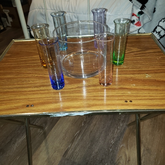 Set of 6+Shot Glasses Multicolored New - Picture 3 of 11